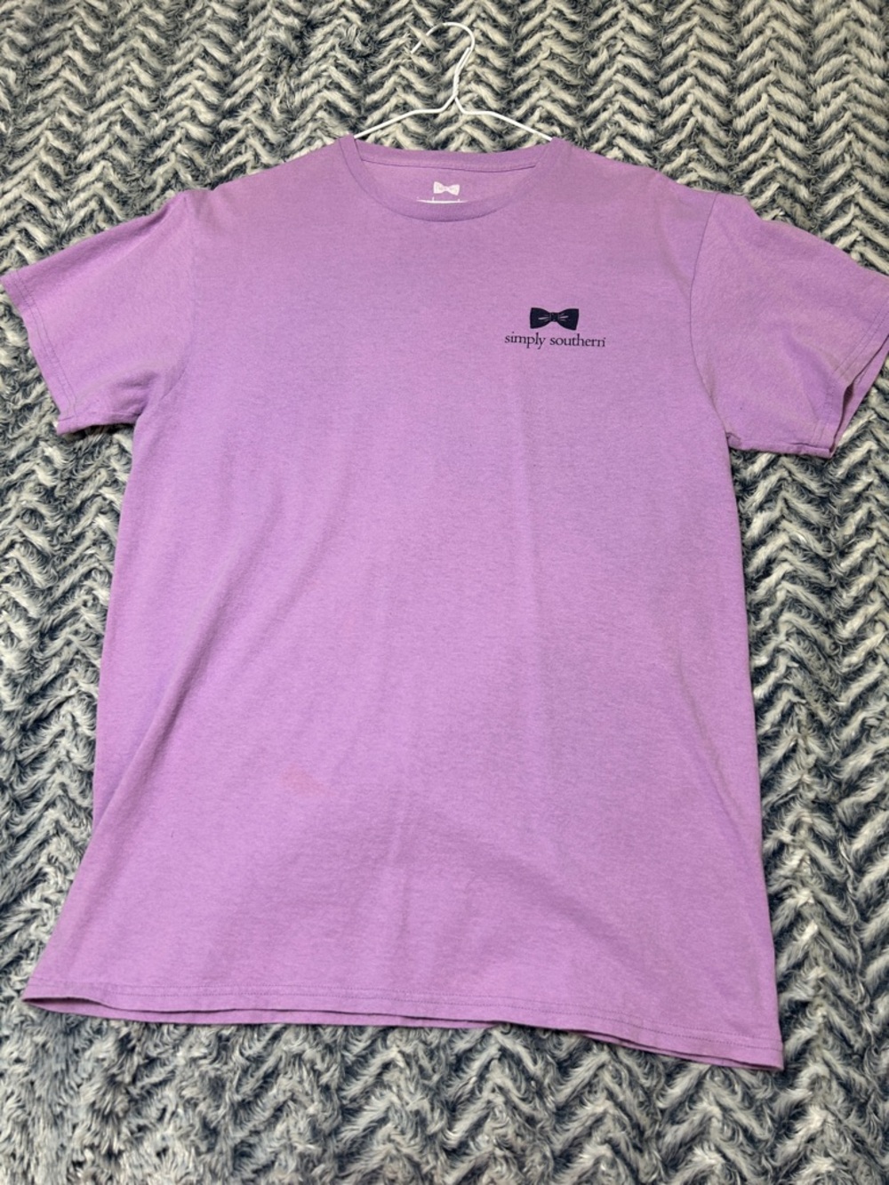 Simply Southern Lavender Short Sleeve Tee with Bow Logo